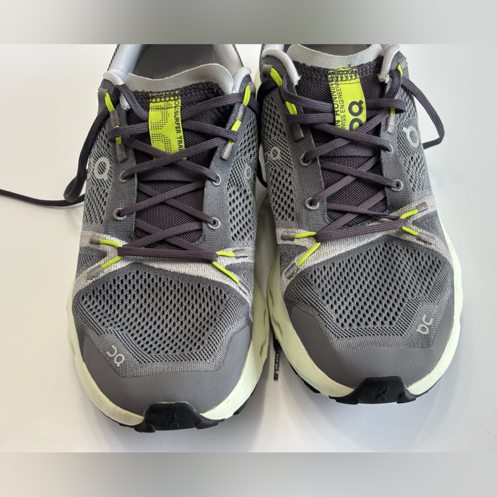 On Cloudsurfer Trail Running Sneakers Men's Size 12.5 Iron/Lima Athletic Shoes - Picture 13 of 16